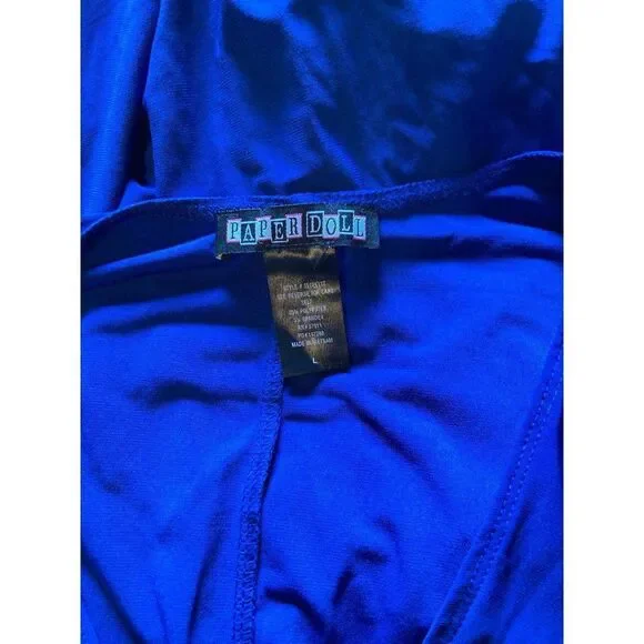 PaperDoll royal blue short sleeve dress - Picture 2 of 6